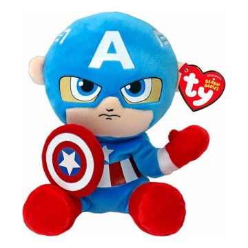 TY - Jouet en peluche SOFT CAPTAIN AMERICA Marvel 15 cm