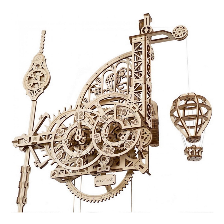 Ugears - Puzzle 3D mécanique en bois Horloge murale Aero