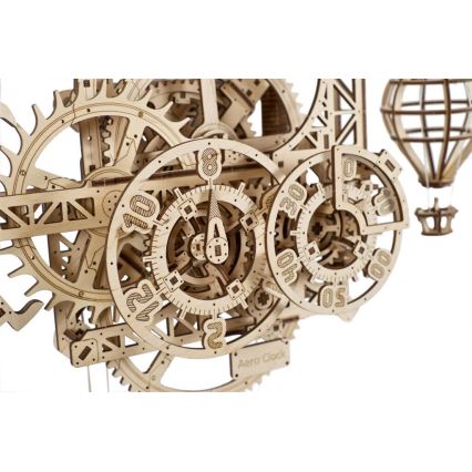 Ugears - Puzzle 3D mécanique en bois Horloge murale Aero