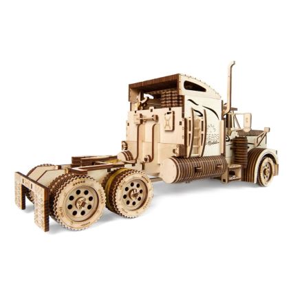 Ugears - Puzzle 3D mécanique en bois Semi-trailer camion Heavy Boy