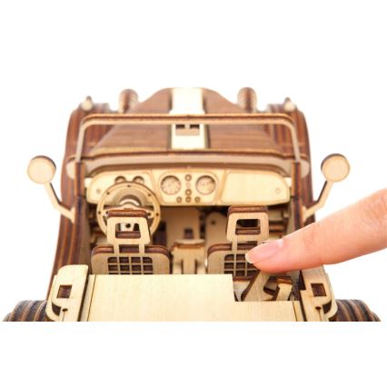 Ugears - Puzzle 3D mécanique en bois Voiture roadster