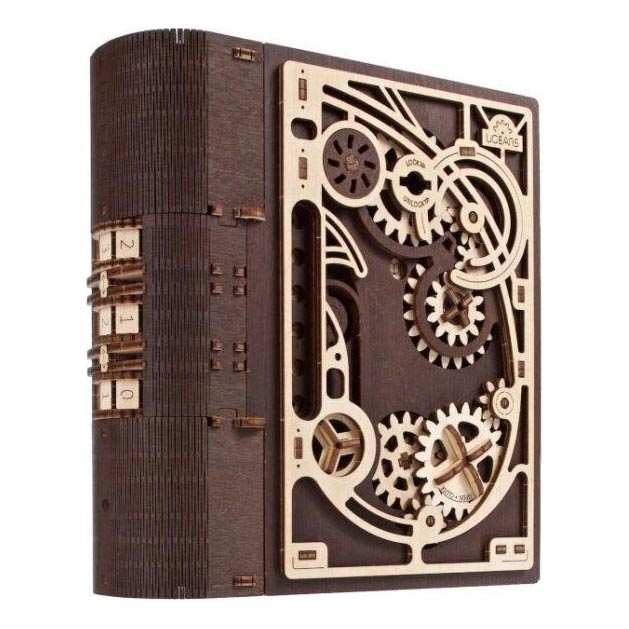 Ugears - puzzle mécanique 3D en bois Livre des secrets