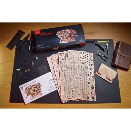 Ugears - puzzle mécanique 3D en bois Moteur V8