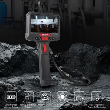 Uni-T - Endoscope industriel 3,7 V, 3000 mAh, IP67, 3 m