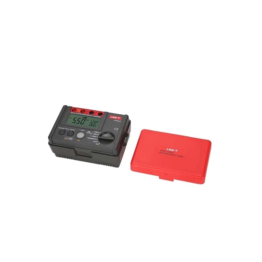Uni-T UT501B - Testeur de résistance d'isolement (mégaohmmètre), alimenté par 6 piles AA