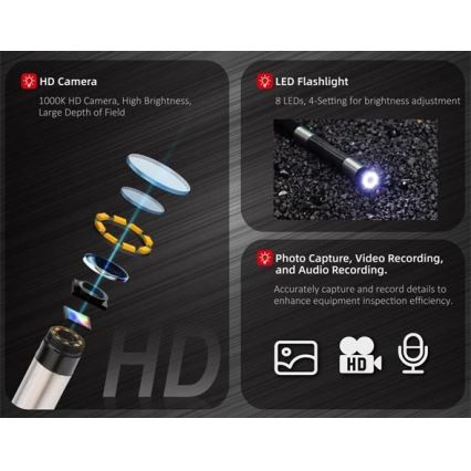 Uni-T UT663B - Endoscope 3,7 V 3000 mAh IP67 3 m
