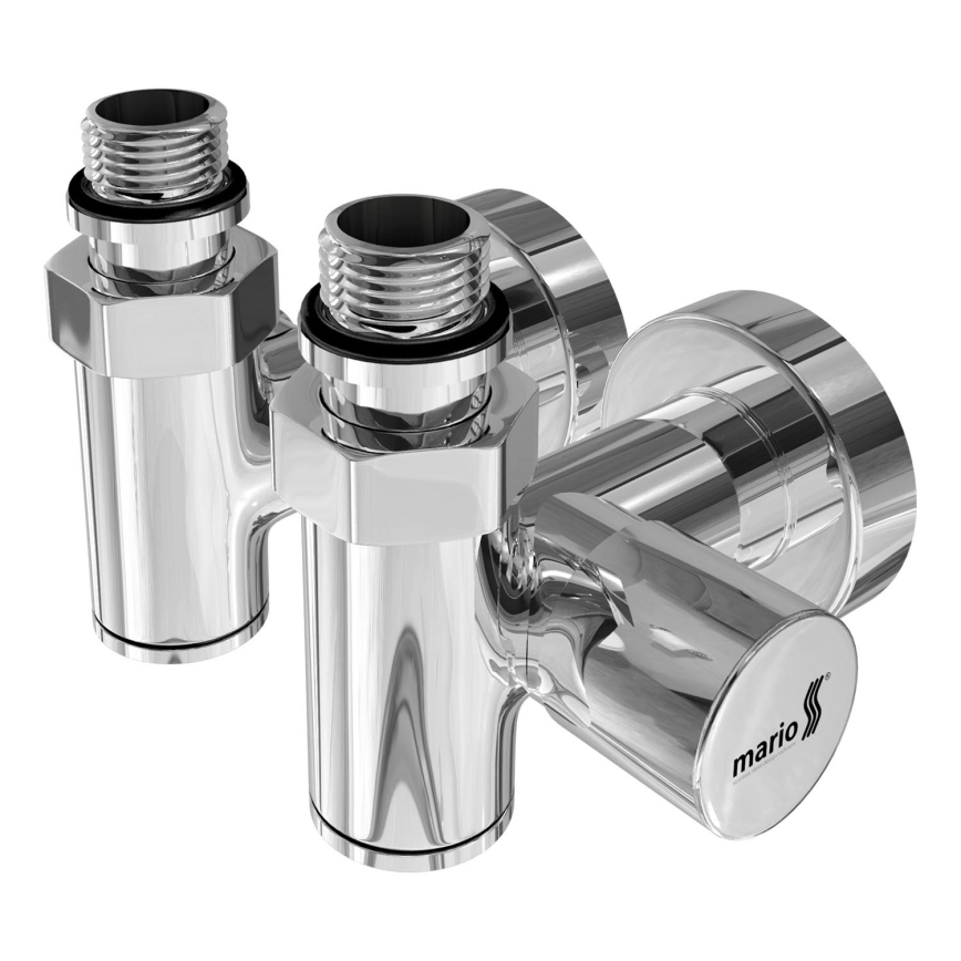 Vanne combinée pour les chauffages 2 pcs chrome brillant