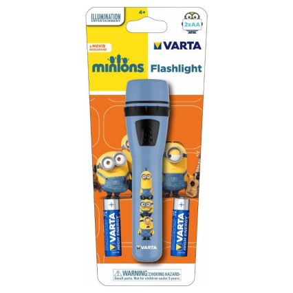 Varta 15610 - Lampe torche enfant MINIONS LED/2xAA bleu