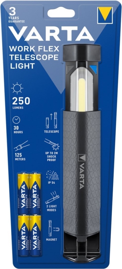 Varta 18646101421 - Torche WORK FLEX LED/4xAA IP54