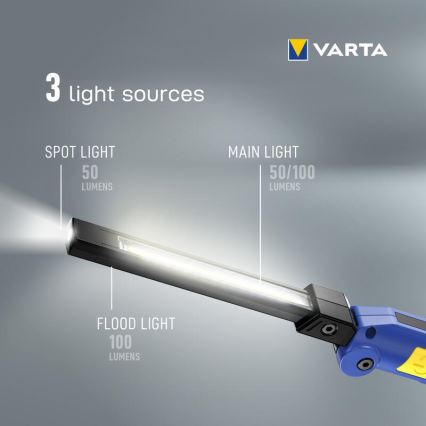 Varta 18649101401 - Lampe torche rechargeable WORK FLEX F20R LED/5V IP54
