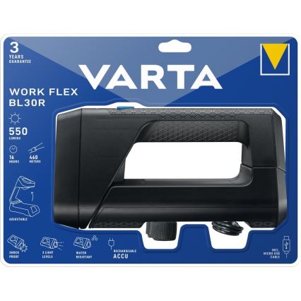 Varta 18684101401 - Lampe torche portative WORK FLEX LED/5W/5V 2600mAh IPX4