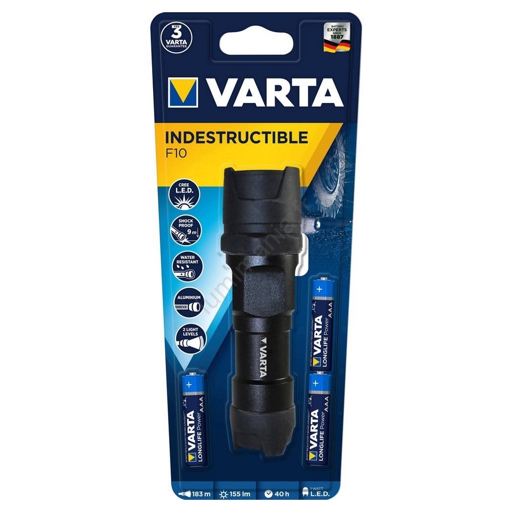 Led 18700 Indestructible Varta Poche F10 Led1w3xaaa Lampe De EHIYbeD29W