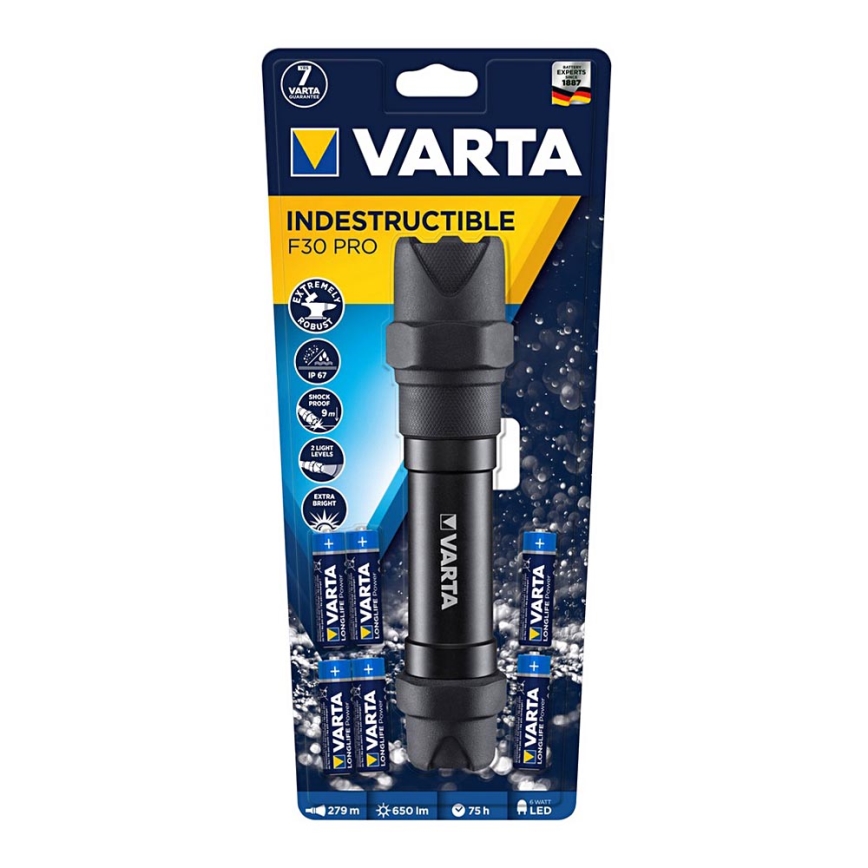 Varta 18714101421 - Torche LED INDESTRUCTIBLE LED/6W/6xAA