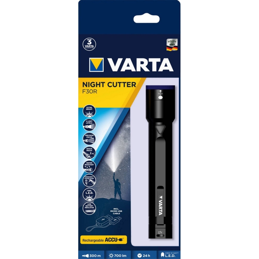 VARTA 18901 - Torche LED USB LED/10W - power bank 2600mAh