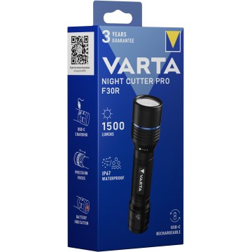 Varta 18921101111 - Lampe torche rechargeable NIGHT CUTTER PRO F30R LED/USB IP67