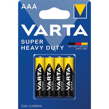 Varta 2003 - Lot de 4 piles zinc-carbone SUPER HEAVY DUTY AAA 1,5 V