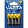Varta 2006 - lot de 4 piles zinc-carbone SUPER HEAVY DUTY AA 1,5 V