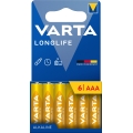 Varta 4103101746 - 6 pcs Piles alcalines LONGLIFE AAA 1,5V