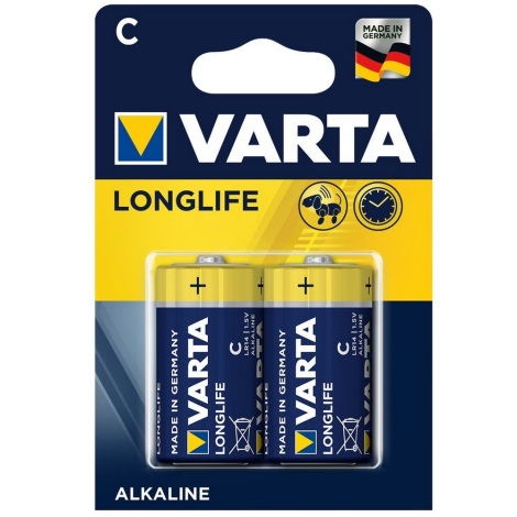 Varta 4114 - 2 pc Pile alcaline LONGLIFE EXTRA C 1,5V