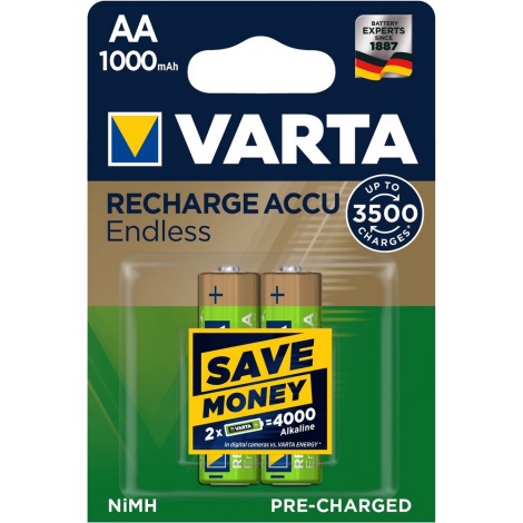 VARTA 56666 - 2x Pile rechargeable 1000 mAh AA 1,2V