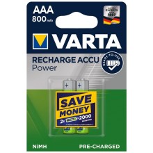 Varta 56703 - x2 Pile rechargeable ACCU AAA NiMH/800mAh/1,2V