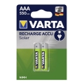Varta 56733 - 2 pc Pile rechargeable SOLAR ACCU AAA NiMH/550mAh/1,2V
