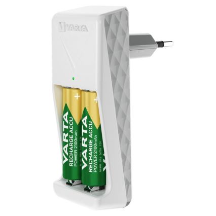 Varta 57656101401 - Chargeur de piles 2xAA/AAA 230V