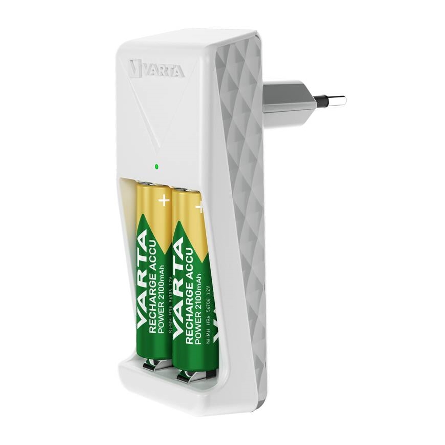 Varta 57656101401 - Chargeur de piles 2xAA/AAA 230V
