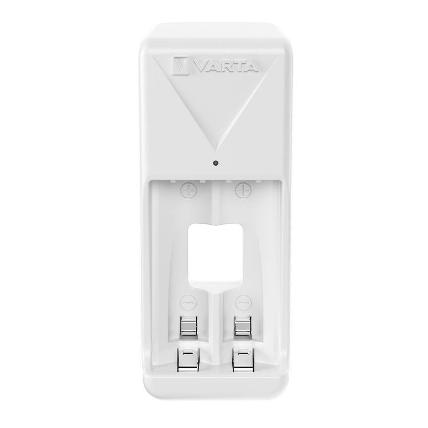 Varta 57656101451 - Chargeur de piles pour 2x AA/AAA, jusqu'à 2100 mAh, 230 V