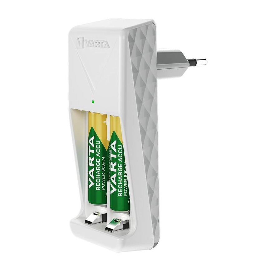 Varta 57656201421 - Chargeur de piles 2xAA/AAA 800 mAh 230V