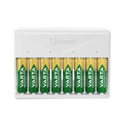 Varta 57659101401 - Chargeur pour 8 accumulateurs AA/AAA, 5 V