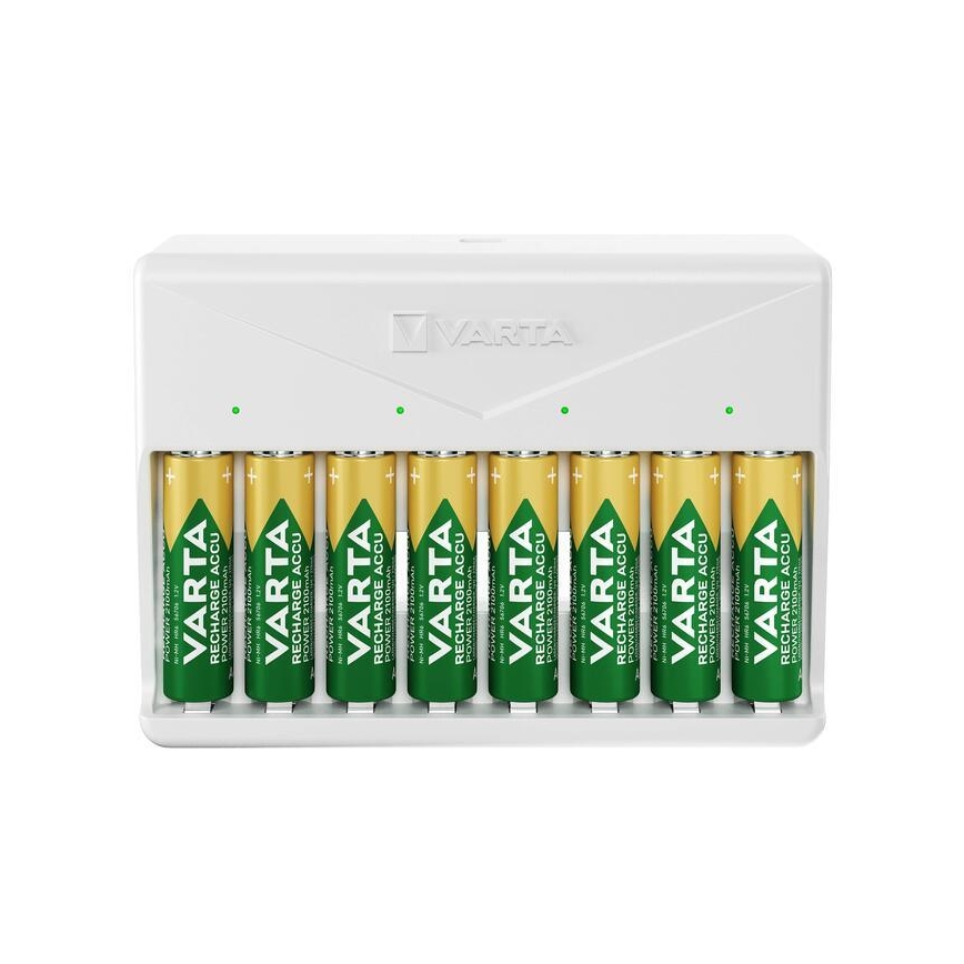 Varta 57659101401 - Chargeur pour 8 accumulateurs AA/AAA, 5 V