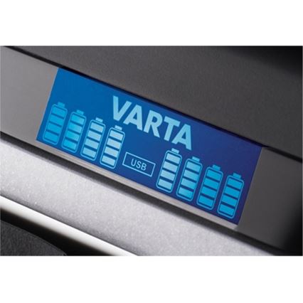 VARTA 57671 - Chargeur LCD Multi 8xAA/AAA et chargement USB 4h
