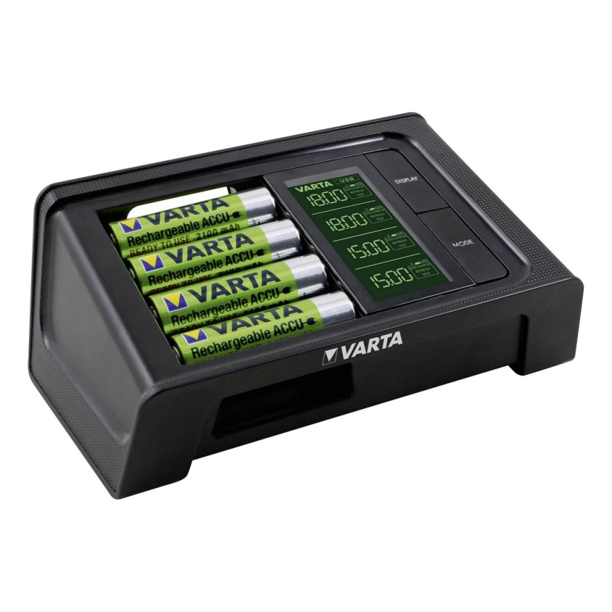 VARTA 57674 - Chargeur LCD Smart 4xAA/AAA charge 1,5h