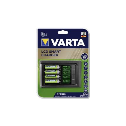 VARTA 57674 - Chargeur LCD Smart 4xAA/AAA charge 1,5h