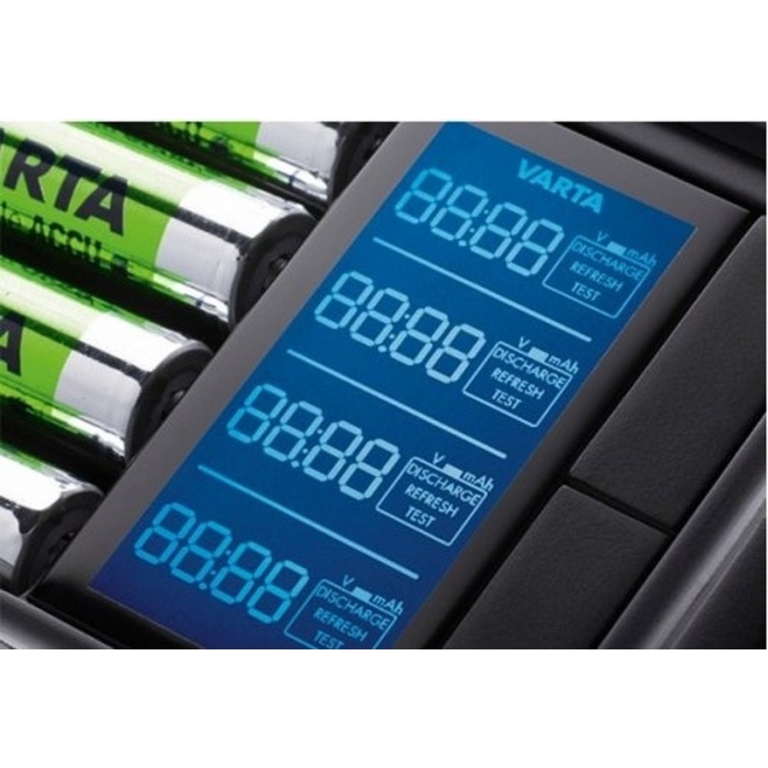 VARTA 57675 - Chargeur LCD Ultra fast 4xAA/AAA charge de 15min