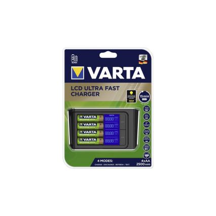 VARTA 57675 - Chargeur LCD Ultra fast 4xAA/AAA charge de 15min