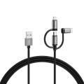 Varta 57937101111 - Câble USB 3en1 avec connecteur Lightning et Micro USB 2m