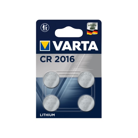 Varta 6016101404 - 4 piles bouton au lithium ELECTRONICS CR2016 3V