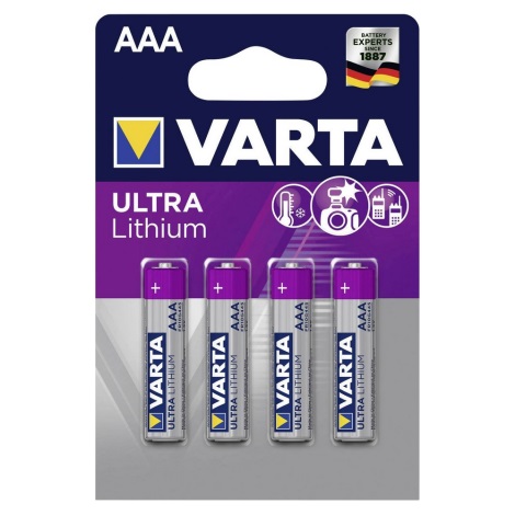 Varta 6103301404 - 4 pcs Pile lithium ULTRA AAA 1,5V