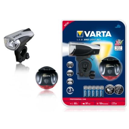 Varta 62585 - SET 2x Lampe de vélo LED LED/3W/3xAAA + LED/3W/2xAAA