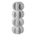 Vase 37 x 19 cm en résine, blanc mat
