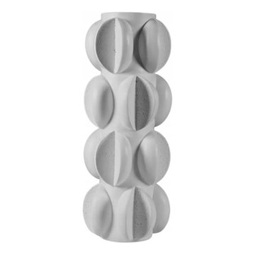 Vase 37 x 19 cm en résine, blanc mat