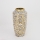Vase en céramique 25x13 cm blanc/doré/noir