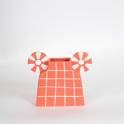 Vase en céramique 30,6x22,5 cm orange