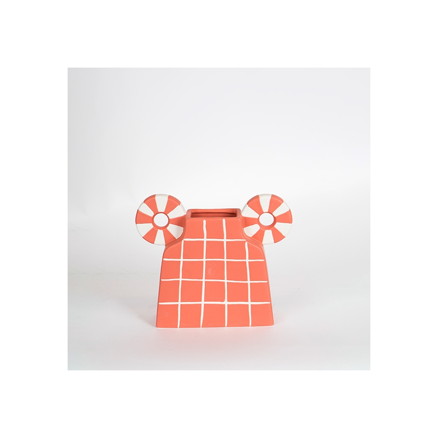 Vase en céramique 30,6x22,5 cm orange