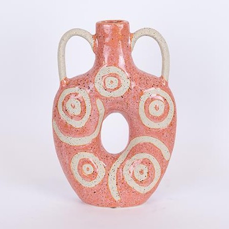 Vase en céramique 31x20,5 cm rose