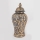 Vase en céramique 33,5x16 cm doré/gris