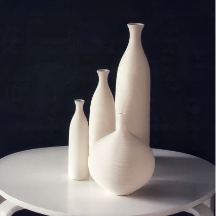 Vase en céramique beige 24 cm