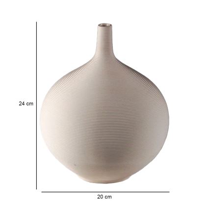 Vase en céramique beige 24 cm